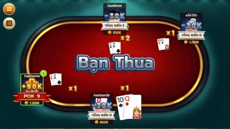 Gemwin Game Bai Pok Denge Chiến lược đánh Pok Deng tại Gemwin nắm chắc phần thắng